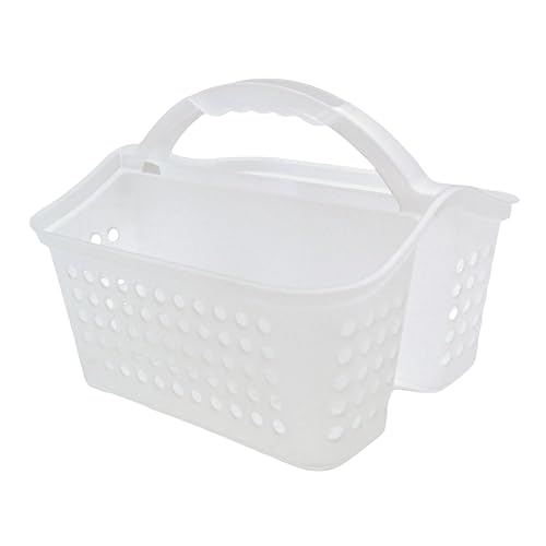 (2 pack) Large Cleaning Supplies Caddy Portable Shower Basket Supply Organizer with Handle Plastic Bucket Tool Storage for Bathroom, Bedroom, Kitchen, College Dorm, Garden,