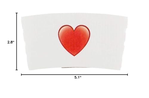 Restaurantware Coffee Cup Sleeves 50 Pack Fits 12, 16, 20 oz Coffee Cups Disposable Hot Drink Sleeves Secure Grip Heat-Resistant Jacket for Tea, and Beverages White - color: White, size: Heart