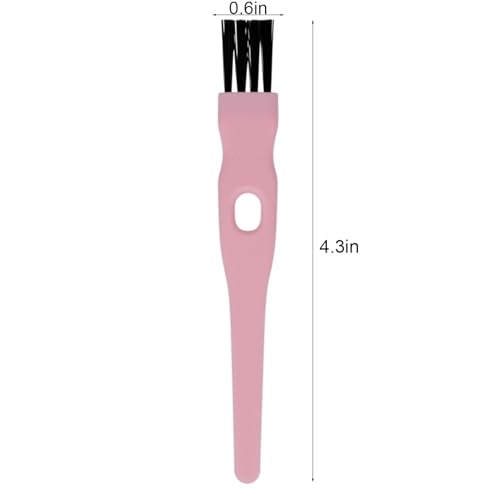 Mini Cleaning Brushes, 6 Pack Nylon Detail Brushes, 4.3 Inch (Pink) - color: Pink
