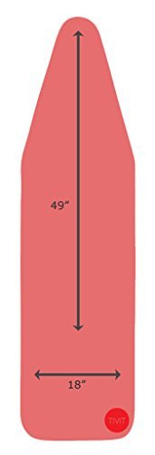 TIVIT Ironing Board Covers - 49 x 18 Heat Reflective Advanced CeramicTek Ironing Board Cover - 5 Layer Padded Cover Ceramic Coated with Aluminum Inner Layer Reflecting Steam/Heat, Made in Italy - size: 18x49