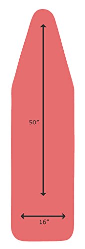 TIVIT Ironing Board Covers - 50 x 16 Heat Reflective Advanced CeramicTek Ironing Board Cover - 5 Layer Padded Cover Ceramic Coated with Aluminum Inner Layer Reflecting Steam/Heat, Made in Italy - size: 16x50