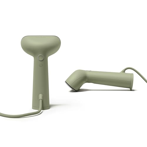 Steamery Handheld Clothes Steamer Cirrus 3, 1200W, US Plug, Heated Ironing Plate, Fast Heat Up, Garment Wrinkle Remover, Green - color: Green