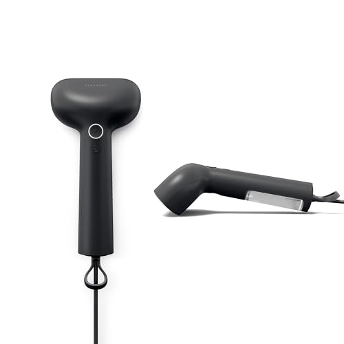 Steamery Handheld Clothes Steamer Cirrus Core, 1350W, Steam Output 0.74 oz/min, Heat up in 15 Seconds, Dry Steam Technology, Hanging Loop, Visible Water Tank, Portable, Scandinavian Design, Black - color: Black