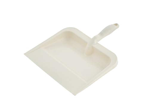 Superio Heavy Duty Plastic Dustpan with Comfort Grip Handle White, Durable, Lightweight Multi Surface Dust Pan Easy Broom Sweeping, 10 inch Wide, 2-Pack - color: White, size: 2 Pack