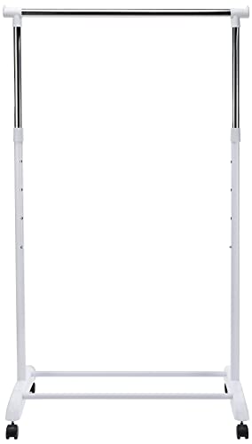 Whitmor Rolling Adjustable Garment Rack - color: WHITE