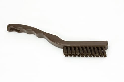 SPARTA Plastic Grout Brush, Crevice Brush with Hanging Hole for Cleaning Narrow Spaces, 9 Inches, Brown - size: 9 Inches