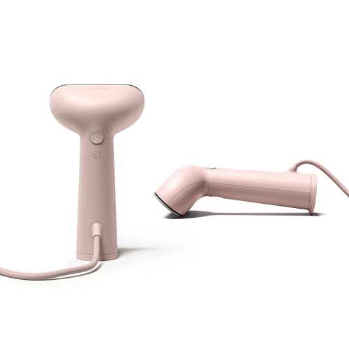 Steamery Handheld Clothes Steamer Cirrus 3, 1200W, US Plug, Heated Ironing Plate, Fast Heat Up, Garment Wrinkle Remover, Pink - color: Pink