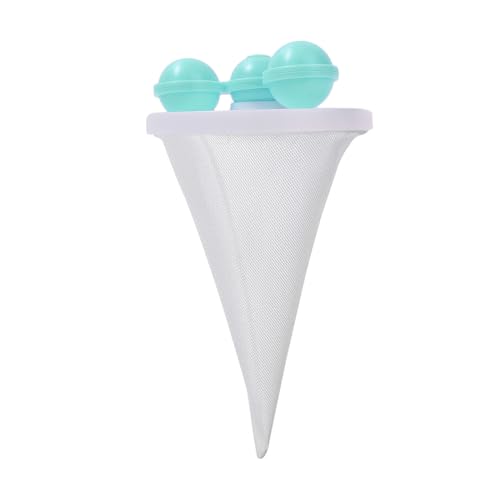 2Pcs Floating Hair Filtering Mesh Removal for Laundry Reusable Washer Hair Catcher Filter Bag Lint Catcher for Washing Machine (Blue, 17.5x9.2cm) - color: Blue