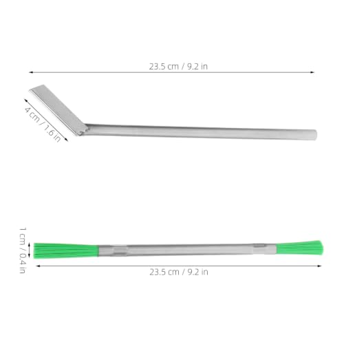 Kichvoe Elevator Groove Scraper, Cleaner Crevice Cleaning Brush and Dust Remover Tool for Sills Tracks and Gap Maintenance Multipurpose Brush with Shovel for Elevator Cleanup