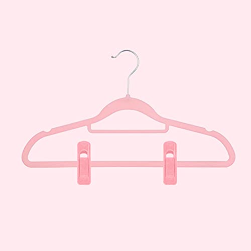 Velvet Hangers Clips for Thin Hangers(20 Pcs, Blush)