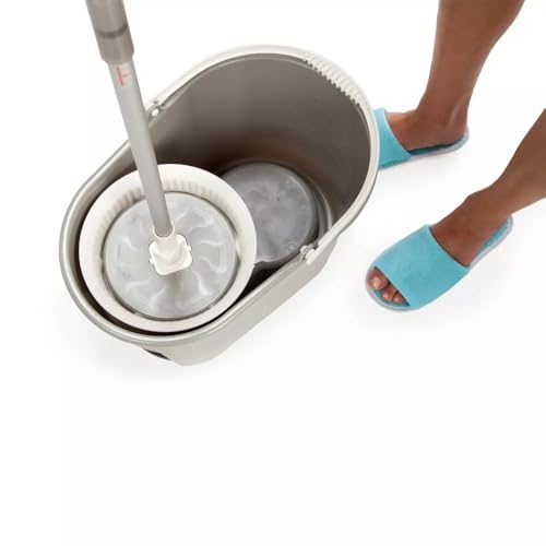 Dawai Felicity Tornado Spin Mop & Bucket System with Wringer – 360° Microfiber Floor Cleaning Mop, Hands-Free Spin Dry, Reusable Washable Mop Heads for Hardwood, Tile, Laminate & All Hard Floors