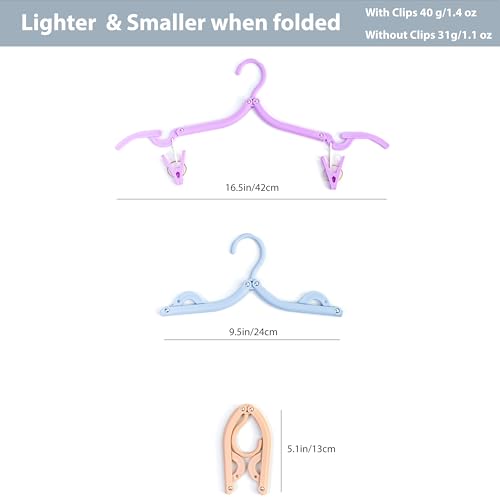 Travel Hangers, Cruise Ship Essentials Travel Essentials, Portable Cruises Must Haves 2026, Folding Hangers for Suitcase, RV Camping Airplane Europe Vacation Essential (10, Mixed) - color: Mixed