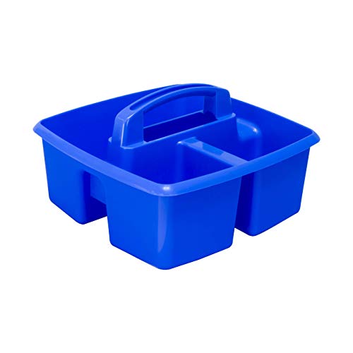 Storex 3-Compartment Small Caddy – Multipurpose Classroom Organizer with Handle, Assorted STEAM Colors, 6-Pack (00940A06C) - color: Assorted Colors, size: 6-Pack, style: Small