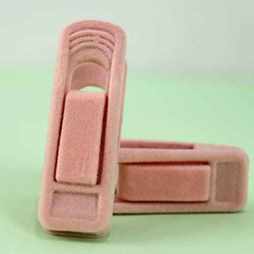 Velvet Hangers Clips, Pants Hangers Velvet Clips(40pc, Light Pink) - size: 40pc