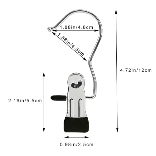 Hangers Clips,Stainless Multi Function Clip Hooks,Laundry Hanging Hooks Clips,Closet Hangers,Boot Clips, Hats Clips,Socks Clips,Pants Clips, Bras Clips (50, Black) - color: Black