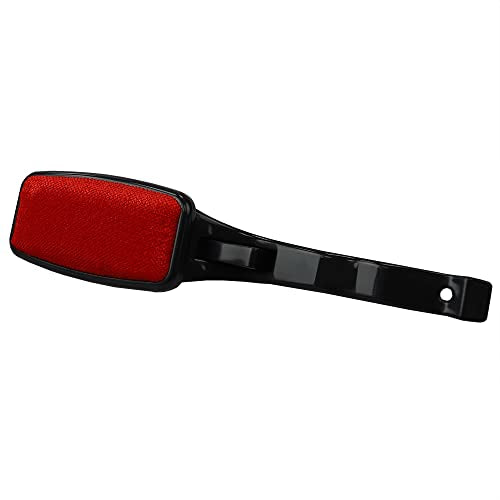 Lint Remover for Pet Hair by Home Basics: Swiveling Lint Brushes for Clothes and Furniture | Plastic Garment Brush (Red) - size: Single Pack
