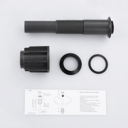 ALEASHA Pop Up Sink Drain Without Overflow, Bathroom Sink Drain Vessel Sink Stopper Pop Up Sink Drain Stopper, Pop Up Drain for Bathroom Sink Drain Strainer for Hair Catcher,Oil Rubbed Bronze - color: Oil Rubbed Bronze, style: Without Overflow