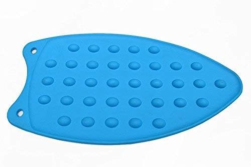 Bringsine Silicone Iron Rest Pad for Ironing Board Hot Resistant Mat(Blue) - color: Blue