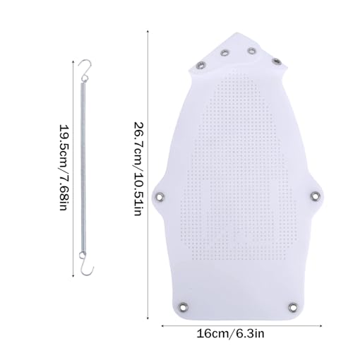 Ironing Shoe Protective Cover, White Iron Sole Cover Protector Pad with Hooks for Electric Iron Shield Press Clothes Protector Accessories Prevents Fabric Burns Sticking & Scorching