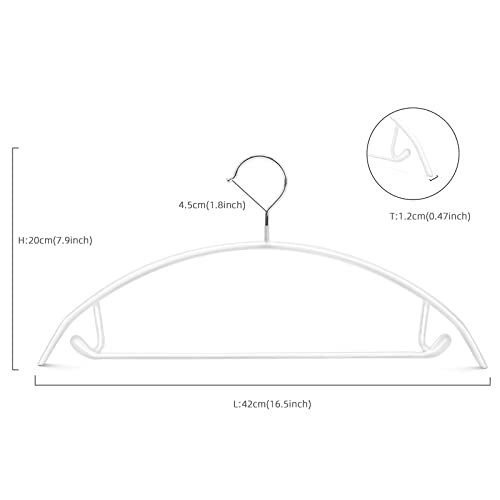 Nature Smile Non Slip PVC Coating Sweater Hangers,Dress Suit Coat Hangers,Shoulder Bump Free Golf T Shirts Clothes Hangers (White Color 20 Pack) - color: White, size: 20 Pack