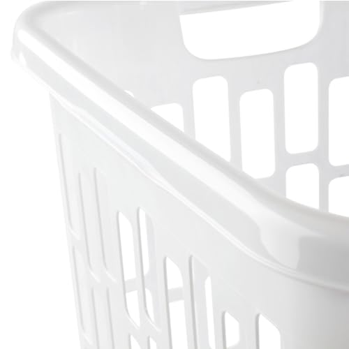 Sterilite Ultra Easy Carry Plastic Dirty Clothes Laundry Basket Hamper with Integrated Handles and Ventilation Holes, White (8 Pack) - size: 8 Pack