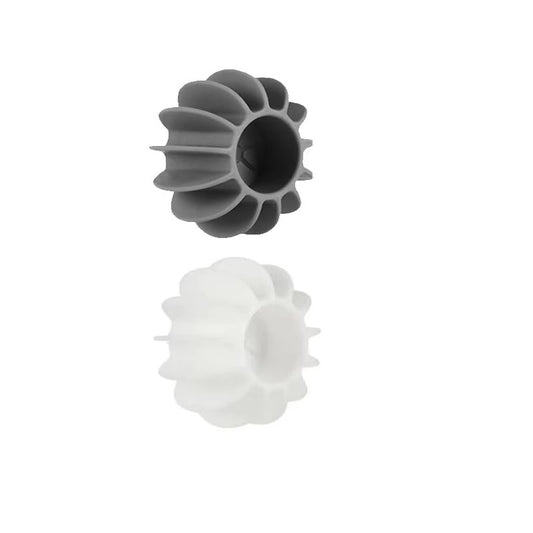 2pcs Silicone Laundry Balls Reusable Anti-Winding Clothes Floating Lint Cleaning Ball Home Washing Machine Accessory (White+Grey) - color: Gray+white