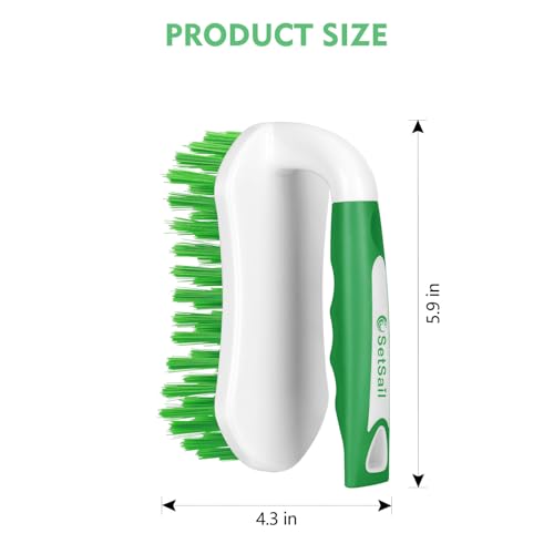 SetSail Scrub Brush, Stiff Bristle Cleaning Scrubber, 2 Pack(Green) - color: Green, size: 2-pack