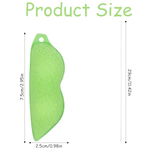 Magic Beans Bottle Cleaner, Mabor 6Pcs Bottle Cleaning Sponge Brush, Reuseable Bean Shape Water Bottle Cleaning Sponge with Rope for Internal Cleaning of Small Mouth