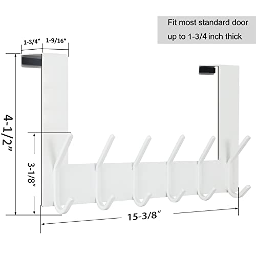 WEBI Over The Door Hook White,Over The Door Towel Rack,Door Hanger,Door Coat Towel Hanger,Door Coat Rack for Hanging Clothes,Jacket,Back of Bathroom,2 Packs - color: White, size: 2 Pack