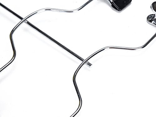 5 Quality 4-Tier Pant Skirt Trouser Hangers Heavy Duty Metal and Clips, Great for Slacks, Trousers, Jeans, Towels (5)