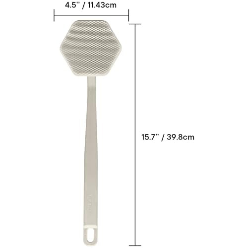 TOOLETRIES Silicone Back Scrubber for Shower, Bath Brush - Sand - color: Sand