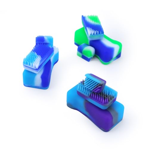 Green Piece Magnetic Glass Cleaner - Silicone Scrubber - 3 Sizes - color: Purple