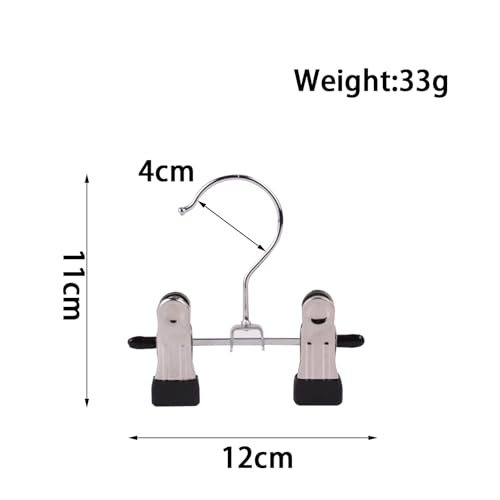 12 Pcs Double Adjustable Clips Boots Hangers Trouser Hangers Skirt Hangers with Clip for Trouser Skirt Pants Clothes