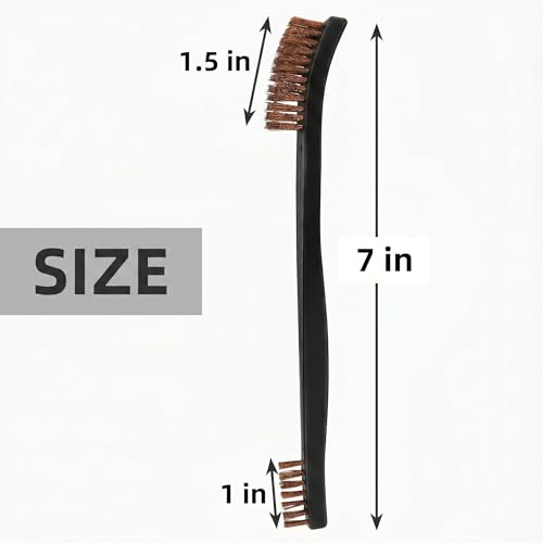 20 Pack Miaozhun Double-Ended Gun Cleaning Brush, 7 Inch Phosphor Bronze Bristle Brushes, Gun Cleaning Supplies Kit, All Purpose Crevice and Detail Cleaning Brushes - color: Phosphor Bronze Brush