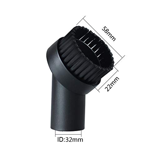 1-1/4" Round Brush Vacuum Accessory Dusting Brush