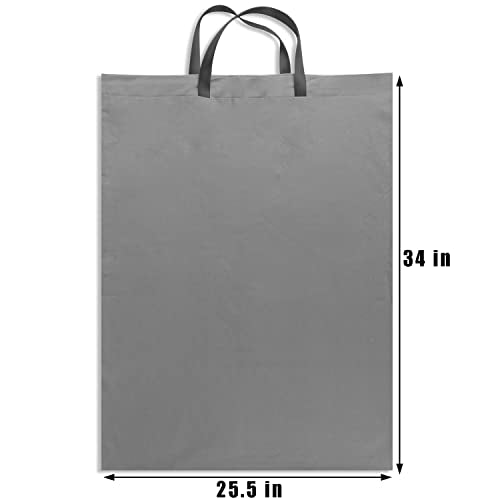 LOLOMLO Extra Large Canvas Laundry Bags with Handles & Drawstring Closure, Heavy Duty Tears Resistant Clothes Storage Travel Bags,25.5"x34",Dark Grey - color: Dark Grey
