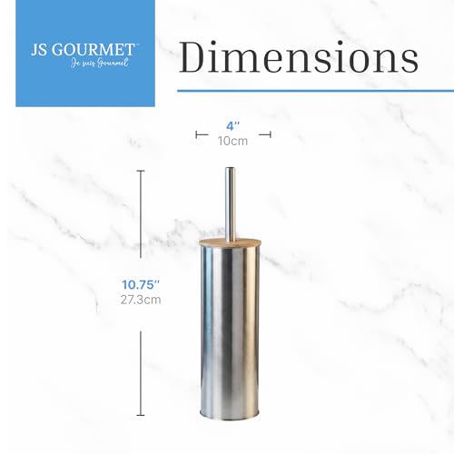 JS Gourmet Stainless Steel Toilet Brush and Holder Set (1 Pack) - size: 1 Pack