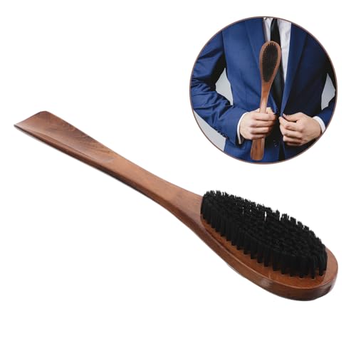 NOLITOY Wood Bristle Clothes Brush Suede Shoe Cleaner for Suits, 14.93 Inch