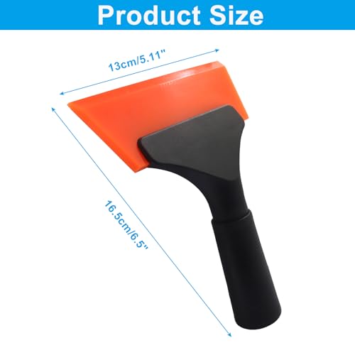 5 Inch Silicone Squeegee, Orange - color: Orange