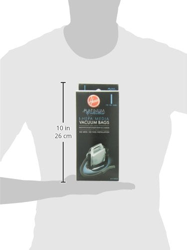 Hoover Vacuum Cleaner Bags for Platinum Canister Vacs, Pack of 2, Type I