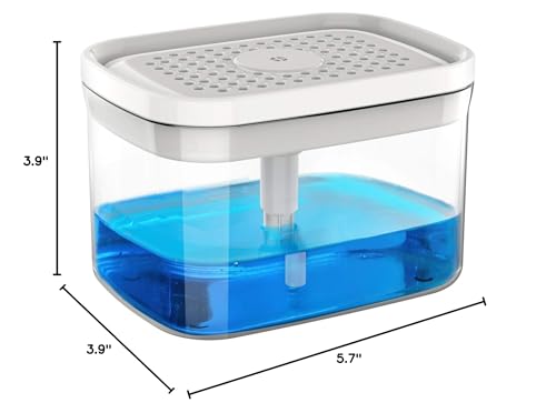 MR.SIGA Dish Soap Dispenser with Sponge Holder for Kitchen, White - color: White