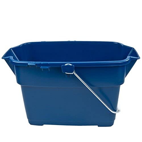 Rubbermaid Roughneck Square Bucket 14-Quart Blue Comfortable/Durable Pour Handle Sturdy Pail Bucket for Household Cleaning/Mopping - color: Royal Blue, size: 14 QT., style: Square