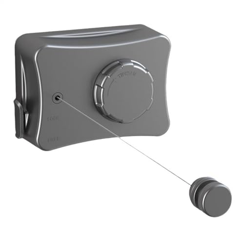 Retractable Clothesline for Indoor & Outdoor Use, Grey - color: Gray