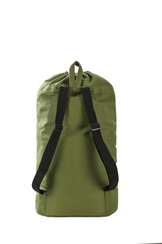 Canvas Laundry Bag, Laundry Backpack, Army Green, X-Large - color: ARMY GREEN, size: X-Large