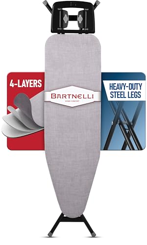 Bartnelli Extreme Stability Ironing Board & Iron Rest 43x13 Iron Surface