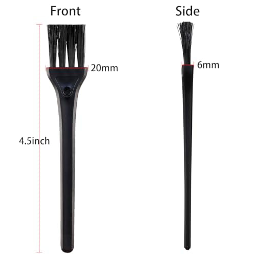 Mini Cleaning Brushes, 6 Pack Nylon Detail Brushes, 4.3 Inch - color: Black