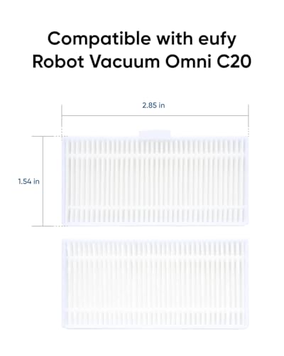 eufy Official Washable Filter for C20, Omni C20, 2-Pack
