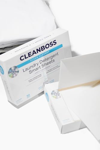 CleanBoss Laundry Detergent Smart Sheets - 30 Sheets - size: 30 Count (Pack of 1)