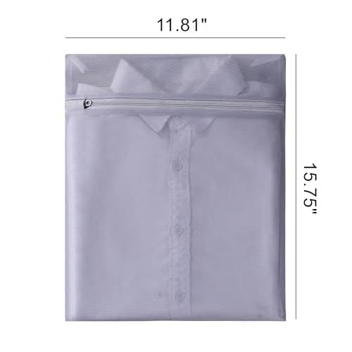 4 pack Mesh Laundry Bags,Mesh Wash Bags,Lingerie Bags for Washing Delicates,12 x 16 Inches lingerie bags for Laundry, Travel Storage Organize Bag for Cotton Clothes,Sheet, Shoes(GREY) - color: grey