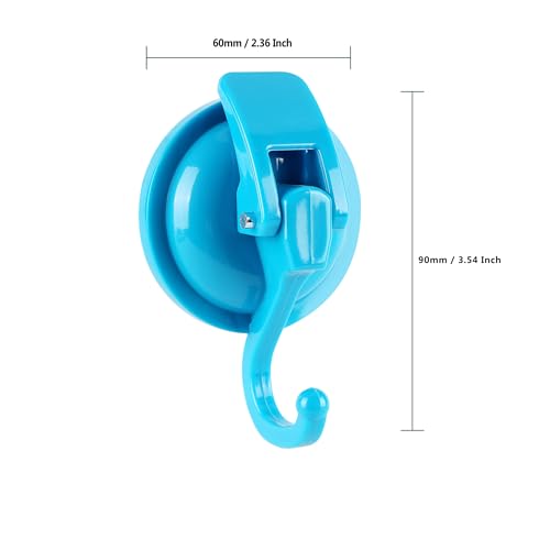 Heavy Duty Vacuum Suction Cup Hooks, 2 Pack, Blue - color: Blue, size: 2 Pack